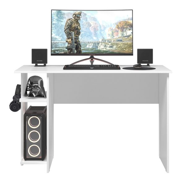 Mesa Gamer Com Suporte Para Fone | Branco - Imagem 2