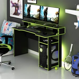 Mesa Gamer ME4153 Verde | Para Até 2 Monitores