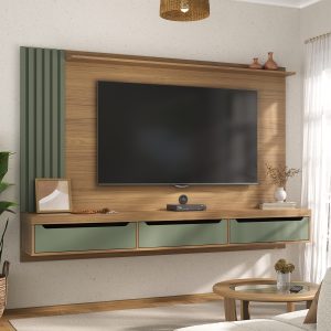 Painel Presence Carvalho Menta | Polegadas 75