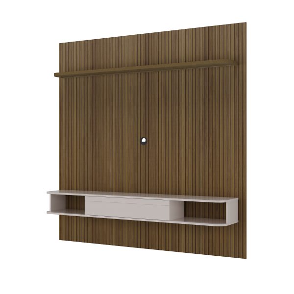 Painel Belluno Pinho Ripado Com Off White | 75 Polegadas - Imagem 2