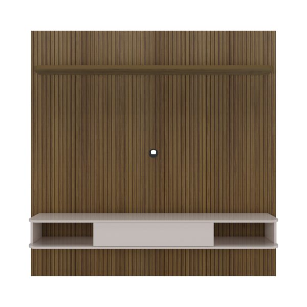 Painel Belluno Pinho Ripado Com Off White | 75 Polegadas - Imagem 4