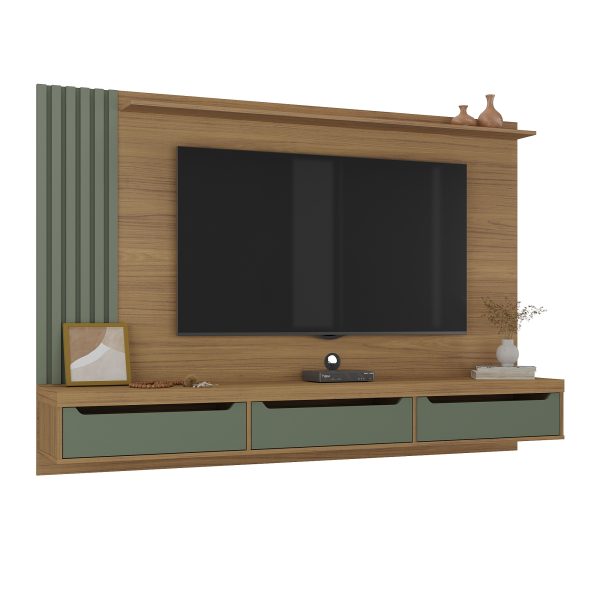 Painel Presence Carvalho Menta | Polegadas 75 - Imagem 2
